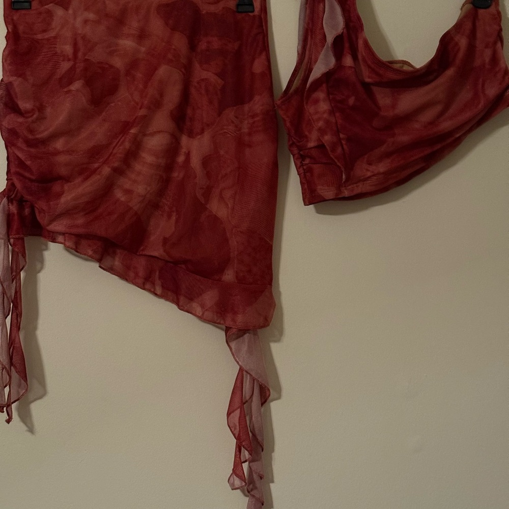 SHEIN Pink Mesh Two Piece Set - Picture 5 of 6